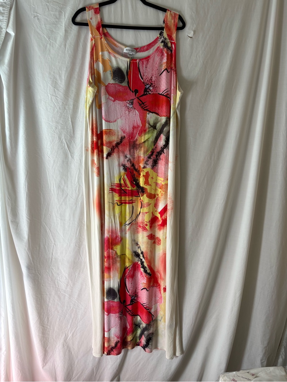 Avenue Floral Tank Maxi Dress in Pink, Yellow & Cream